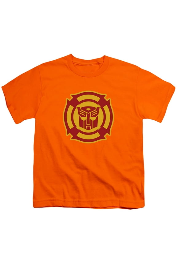 Transformers Rescue Bots Logo S/S Youth 18/1 T-Shirt Orange