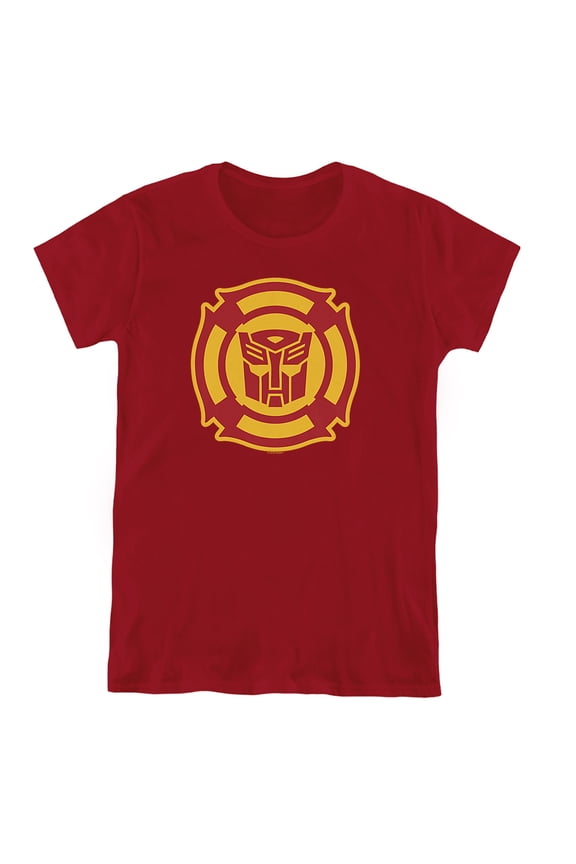 Rescue Bots Logo Women's T Shirt, Cardinal, Medium