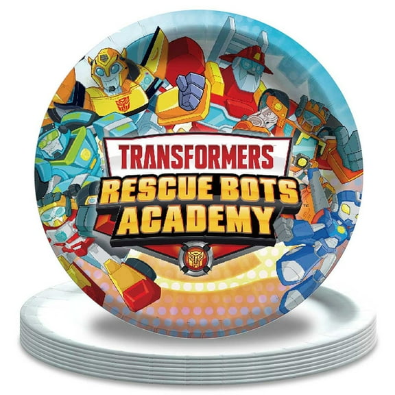 Rescue Bots Paper Plates Birthday Decorations Party Supplies Tableware Disposable Dinnerware