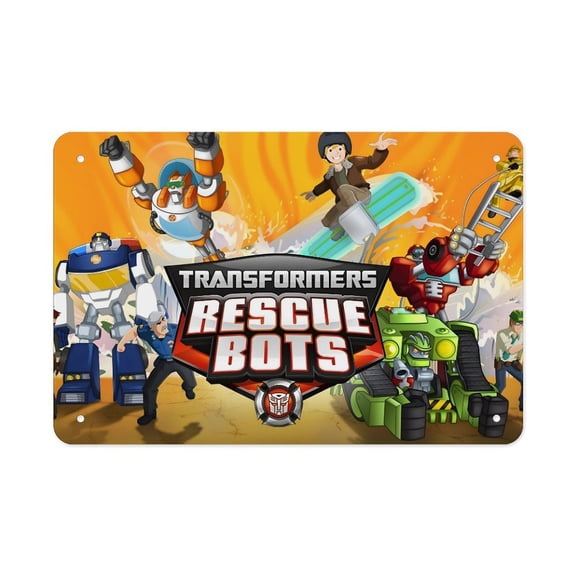 Transformers Rescue Bots-theme Metal SignPersonalized Metal Sign Wall Decor for fans,friends,family and Lovers Gifts 8x12 Inch