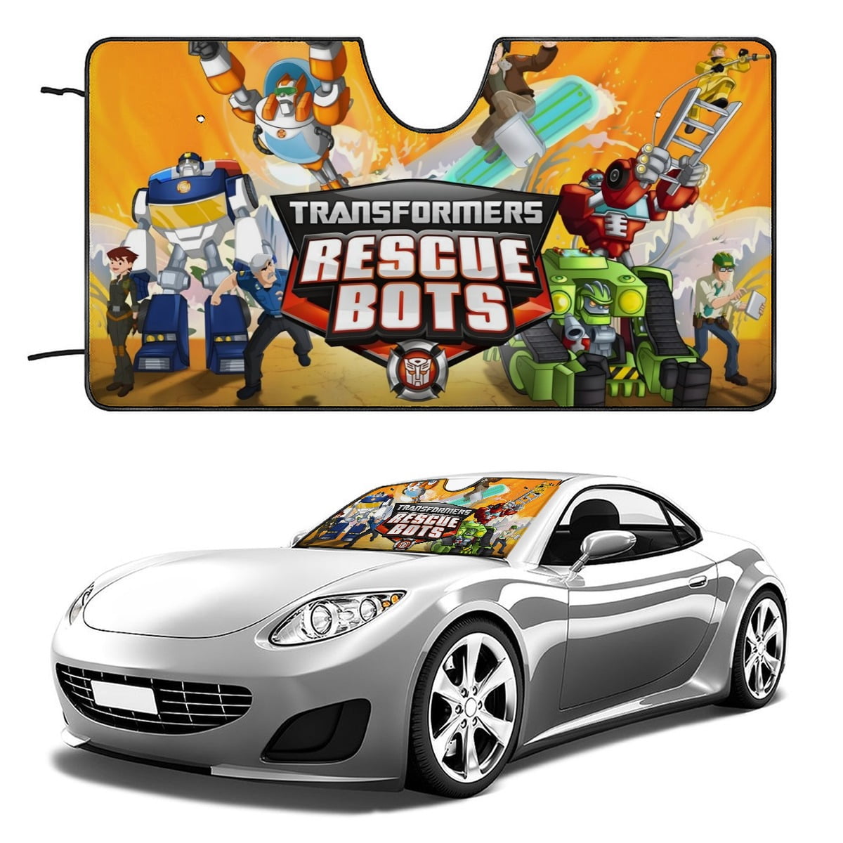 Windshield Bot Patch Transformers Rescue Bots-theme Windshield Sun Shade Front Protector ...