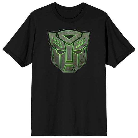 Transformers Rise Of The Beasts Autobots Crest Crew Neck Short Sleeve Men's Black T-shirt-4XL