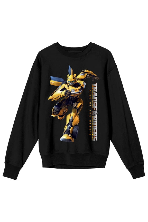 Transformers Rise Of The Beasts Deluxe Bumblebee Crew Neck Long Sleeve Adult Tee-Small