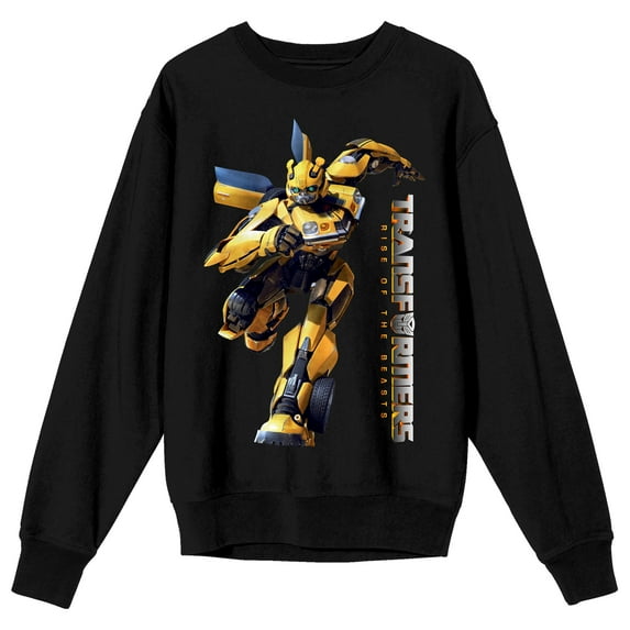 Transformers Rise Of The Beasts Deluxe Bumblebee Crew Neck Long Sleeve Adult Tee-Small