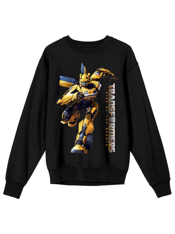 Transformers Rise Of The Beasts Deluxe Bumblebee Crew Neck Long Sleeve Adult Sweatshirt-XL