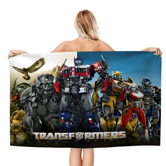 Transformers Rise Of The Beasts Gifts Beach Towel for Women Girl Birthday Inspired Fan Bath Outdoor Music Lover