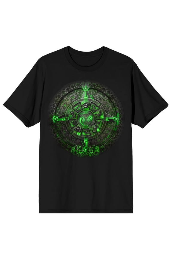 Transformers Rise Of The Beasts Mayan-Inspired Art Crew Neck Short Sleeve Men's Black T-shirt-XXL