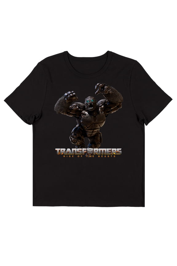 Transformers Rise Of The Beasts Optimus Primal Crew Neck Short Sleeve Women's Black T-shirt
