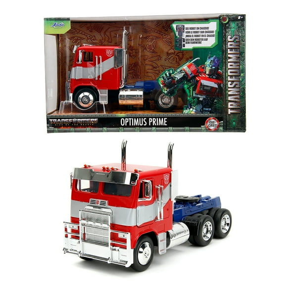 Jada Toys Transformers Rise of The Beast 1:24 Optimus Prime, Robot on Chassis Die-cast Car, Model Vehicles
