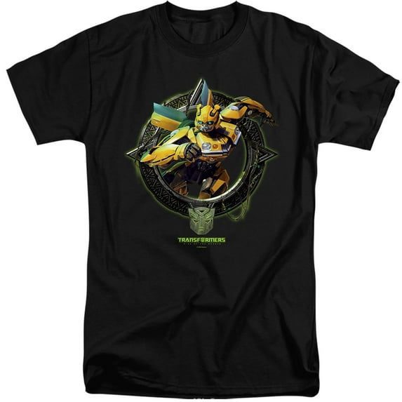 Transformers: Rise of The Beasts Bumblebee Circle Frame Unisex Adult Tall T Shirt,Bumblebee Circle Frame, 2X-Large