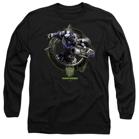 Transformers: Rise of The Beasts Mirage Circle Frame Unisex Adult Long-Sleeve T Shirt (Large) Mirage Circle Frame