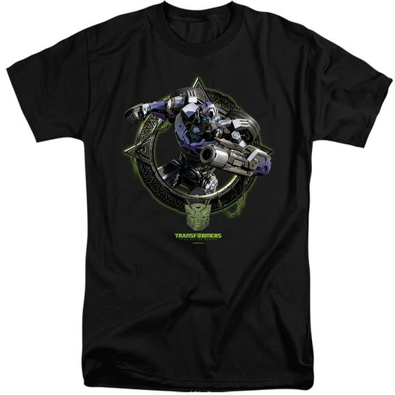 Transformers: Rise of The Beasts Mirage Circle Frame Unisex Adult Tall T Shirt,Mirage Circle Frame, 2X-Large