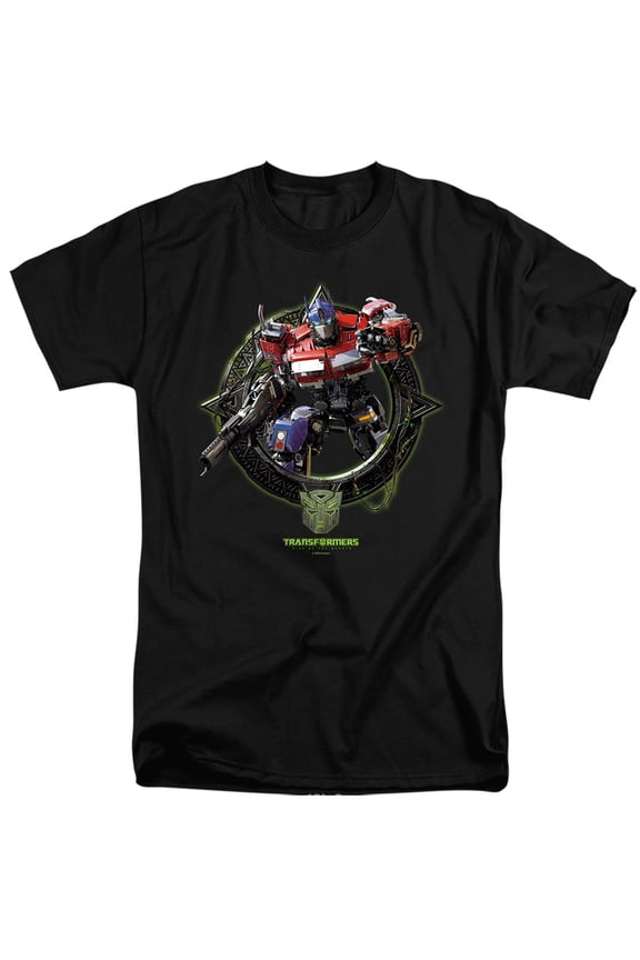 : Rise of The Beasts Optimus Prime Circle Frame Unisex Adult Tall T Shirt,Optimus Prime Circle Frame, 3X-Large