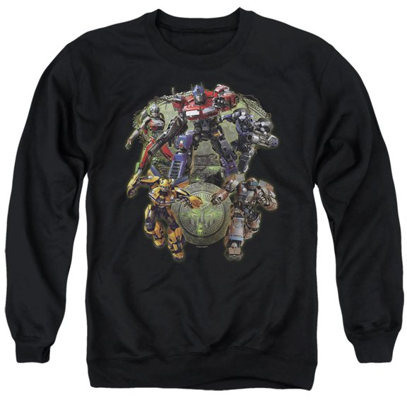 Transformers: Rise of the Beasts Autobot Group Shot Unisex Adult Crewneck Sweatshirt (Medium) Autobot Group Shot