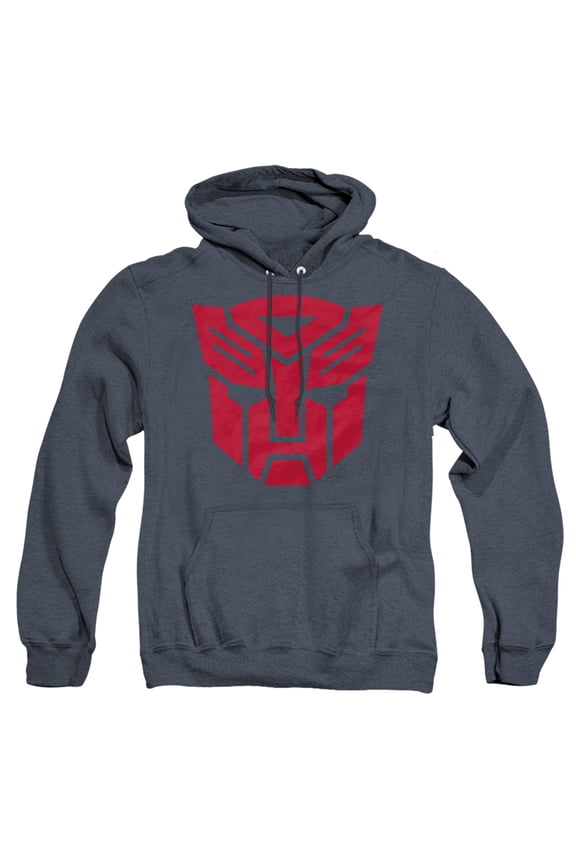 Transformers: Rise of the Beasts Autobot Logo Unisex Adult Pull-Over Heather Hoodie,Navy, 3X-Large