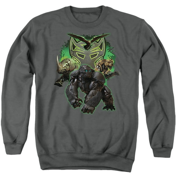 Transformers: Rise of the Beasts Maximals Attack Unisex Adult Crewneck Sweatshirt (Medium) Charcoal