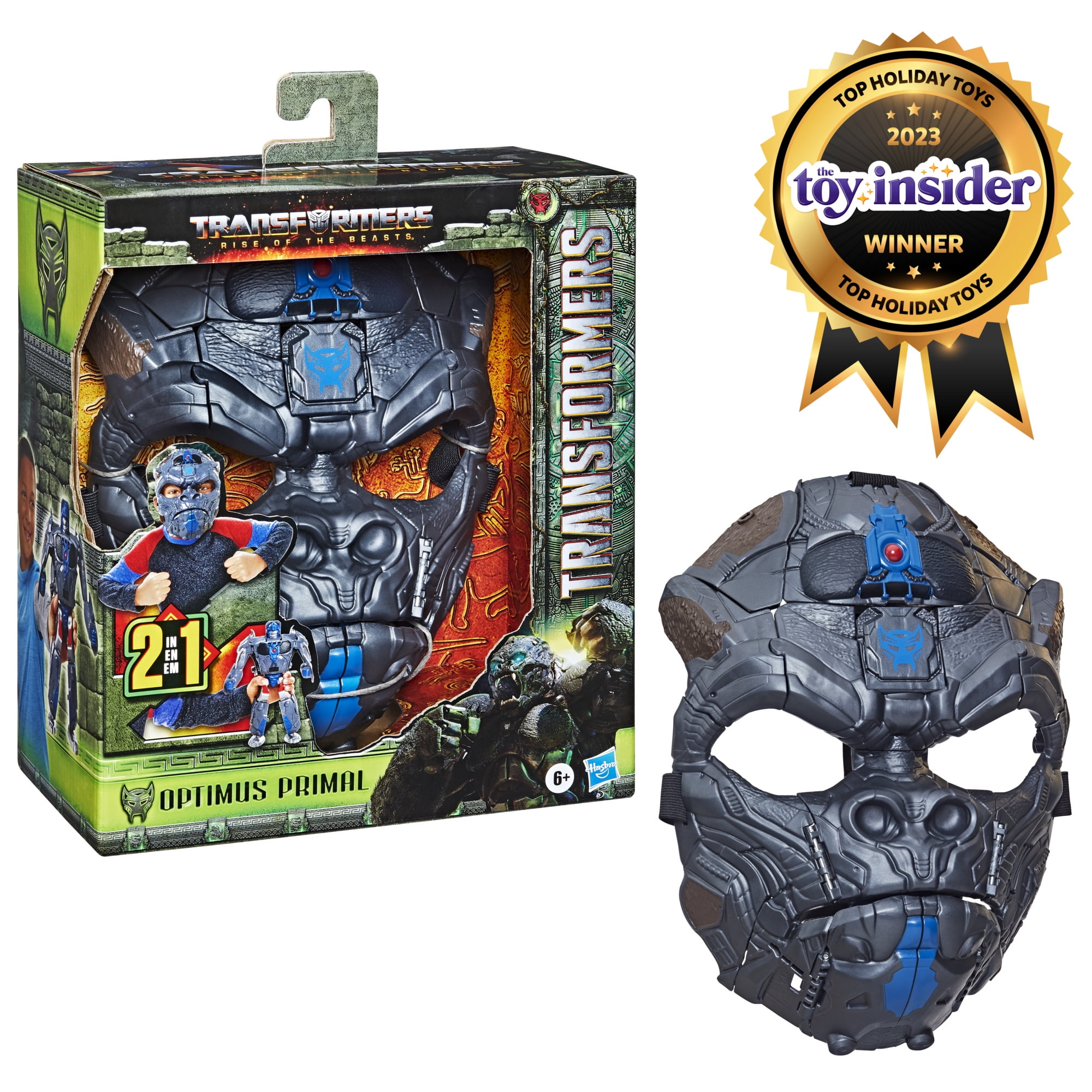 Transformers Rise of the Beasts Optimus Primal 2in1 Converting Mask, Action Figure (9