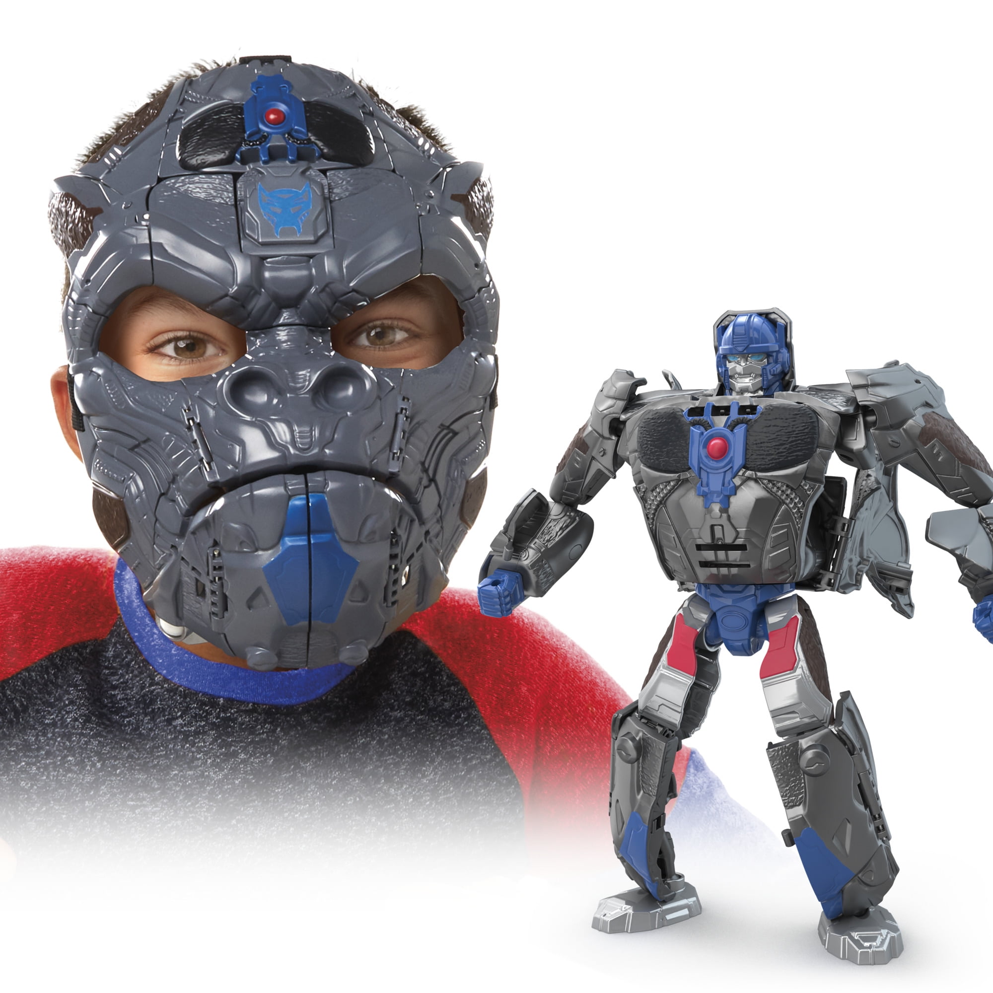 Transformers Rise of the Beasts Optimus Primal Toy Mask, Halloween Costumes  for Boys and Girls