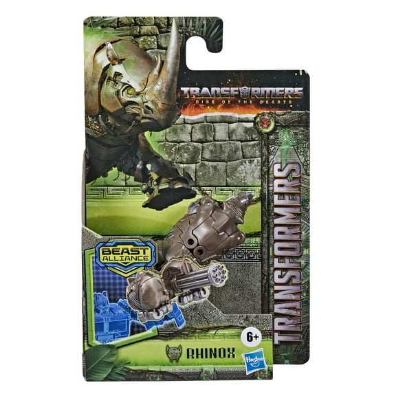 Transformers Rise of the Beasts Rhinox Action Figure with Beast Alliance Conversion, 3 Inch