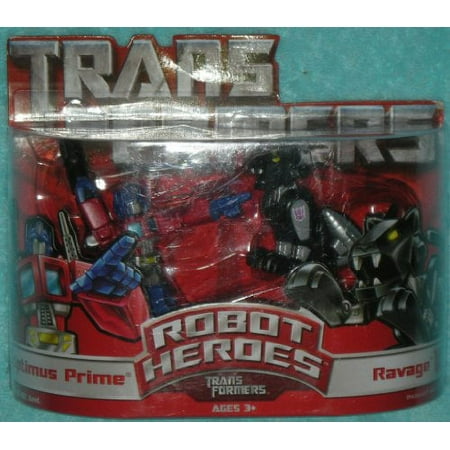Transformers Robot Heroes Figure 2-Pack, Optimus Prime Vs. Ravage