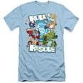 thumbnail image 1 of Transformers Roll To The Rescue S/S Adult 30/1 T-Shirt Light Blue, 1 of 1