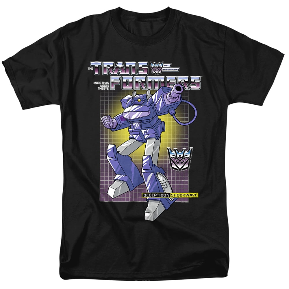 Transformers Shockwave Unisex Adult T Shirt, Black, Large