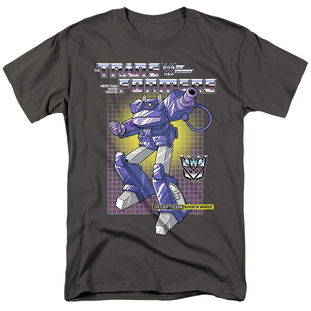 Transformers Shockwave Unisex Adult T Shirt, Charcoal, Large