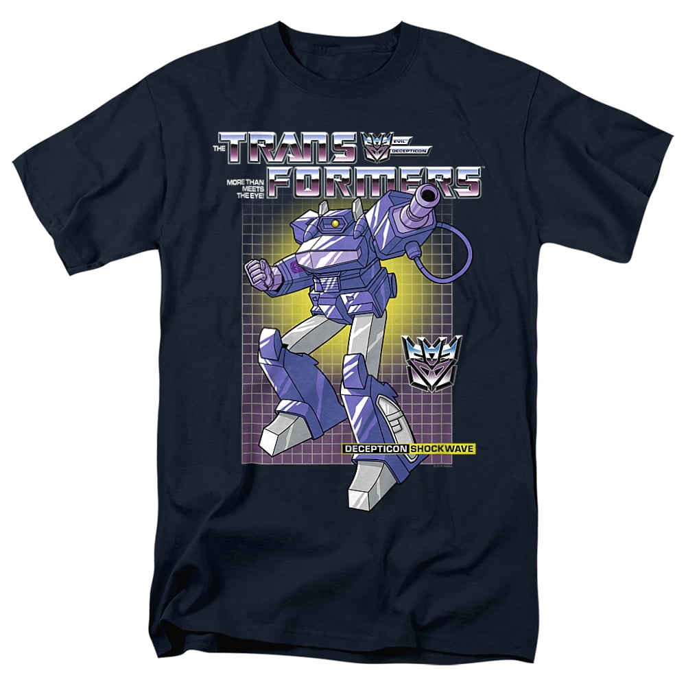 Transformers Shockwave Unisex Adult T Shirt, Navy, 6X-Large
