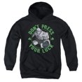 thumbnail image 1 of Transformers St Patrick's Day Megatron Don't Press Your Luck Youth Kids Boy/Girls Pull-Over Hoodie, Black, Small, 1 of 5