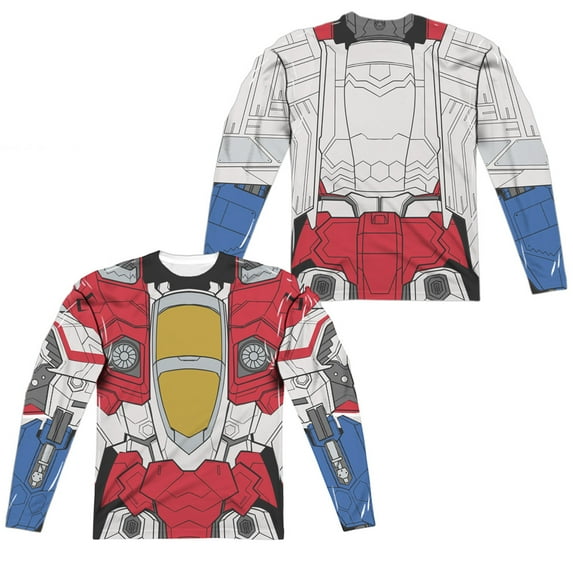 Transformers - Starscream Costume (Front/Back Print) - Regular Fit Long Sleeve Shirt - X-Large