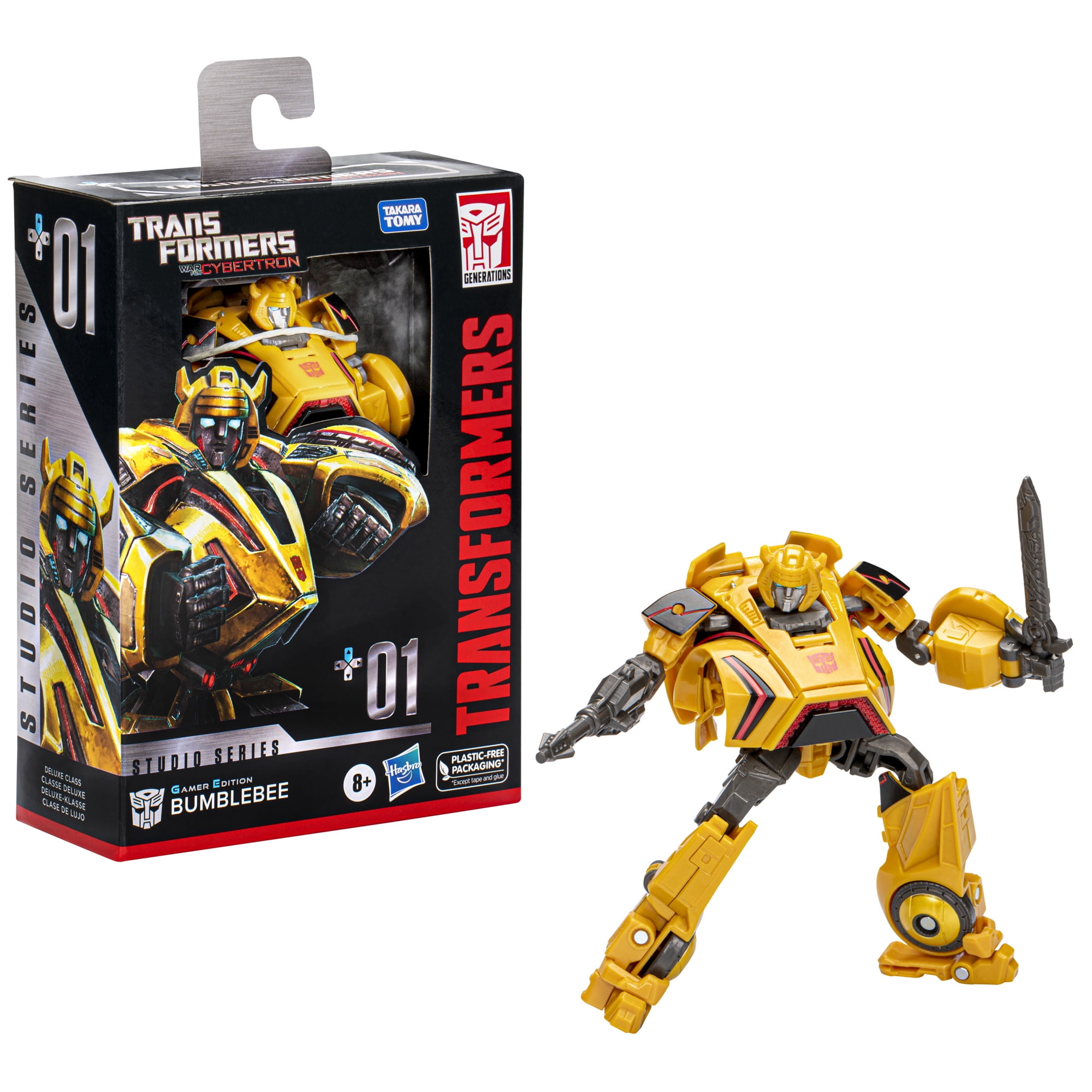 Transformers Studio Series Deluxe 100 Bumblebee Converting Action