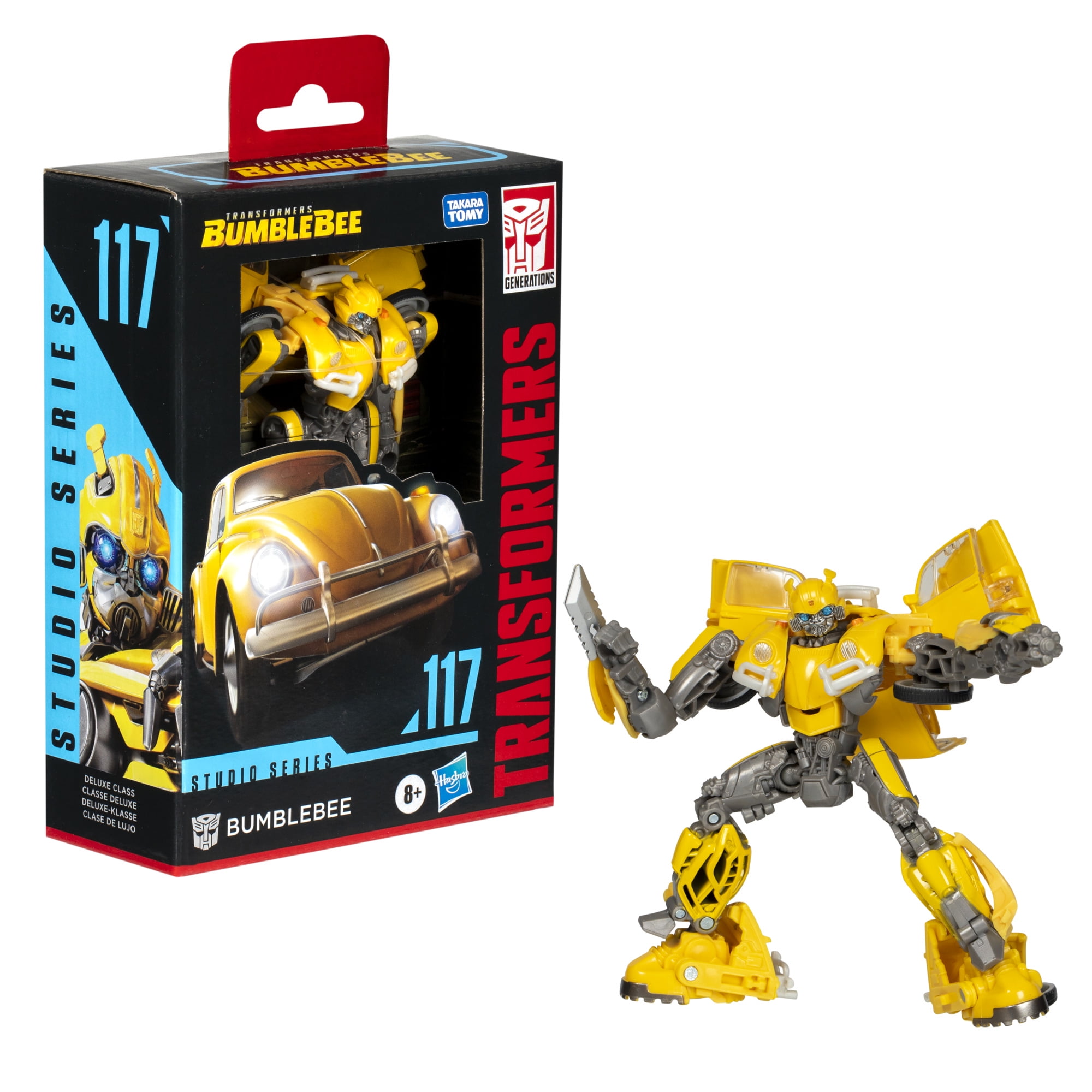 Transformers Studio Series Deluxe Class Transformers: Bumblebee 117 Bumblebee 4.5 Action Figure, 8+