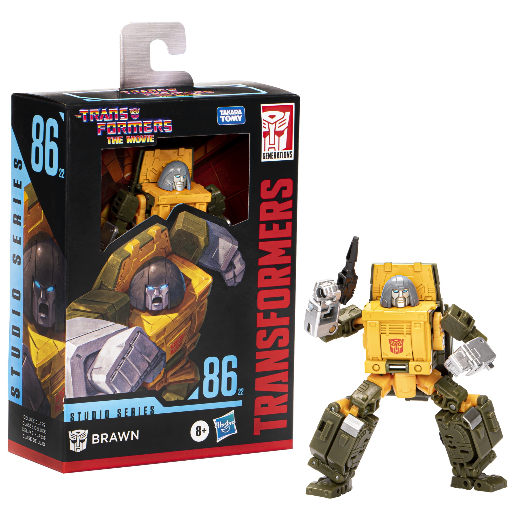 Transformers Studio Series Deluxe Transformers: the Movie 86-22 Brawn  Action Figure (4.5”)