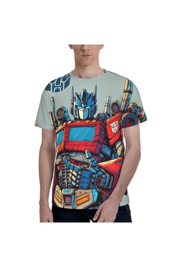 Transformers T Shirt For Men Women, Graphic Print Casual Unisex Short Sleeve Summer Funny Top Tees Shirt