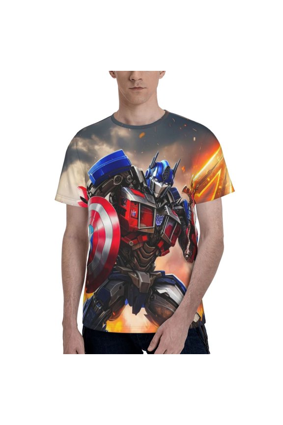 Transformers T Shirt For Men Women, Graphic Print Casual Unisex Short Sleeve Summer Funny Top Tees Shirt