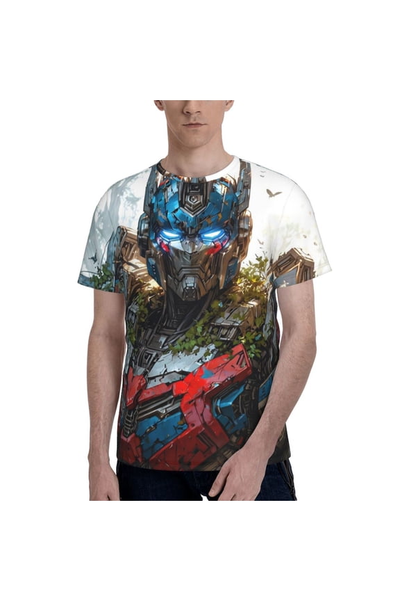 Transformers T Shirt For Men Women, Graphic Print Casual Unisex Short Sleeve Summer Funny Top Tees Shirt
