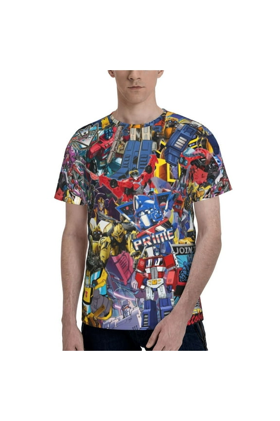 Transformers T Shirt For Men Women, Graphic Print Casual Unisex Short Sleeve Summer Funny Top Tees Shirt