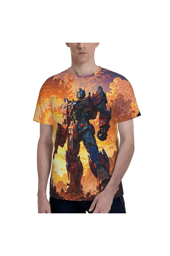 Transformers T Shirt For Men Women, Graphic Print Casual Unisex Short Sleeve Summer Funny Top Tees Shirt