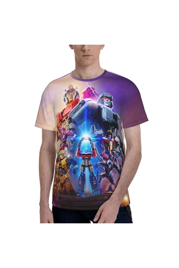 Transformers T Shirt For Men Women, Graphic Print Casual Unisex Short Sleeve Summer Funny Top Tees Shirt