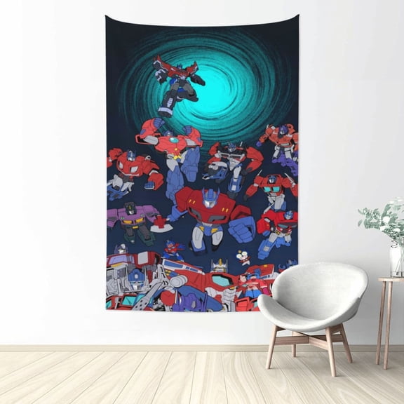 Transformers Tapestry Aesthetic Wall Hanging for Living Room Bedroom Art Tapestries Poster Blanket College Dorm Home Decor 60x51 Inch