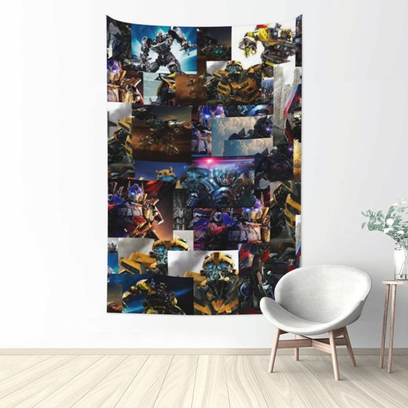 Transformers Tapestry Aesthetic Wall Hanging for Living Room Bedroom Art Tapestries Poster Blanket College Dorm Home Decor 80x60 Inch