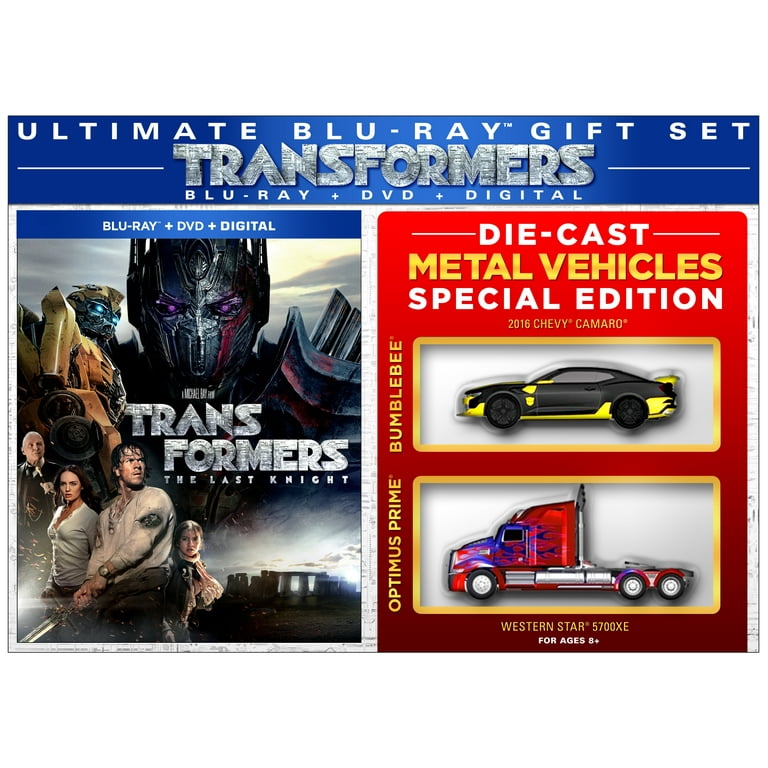 Transformers The Last Knight Walmart Exclusive Blu ray DVD 2 Die Cast Metal Vehicles