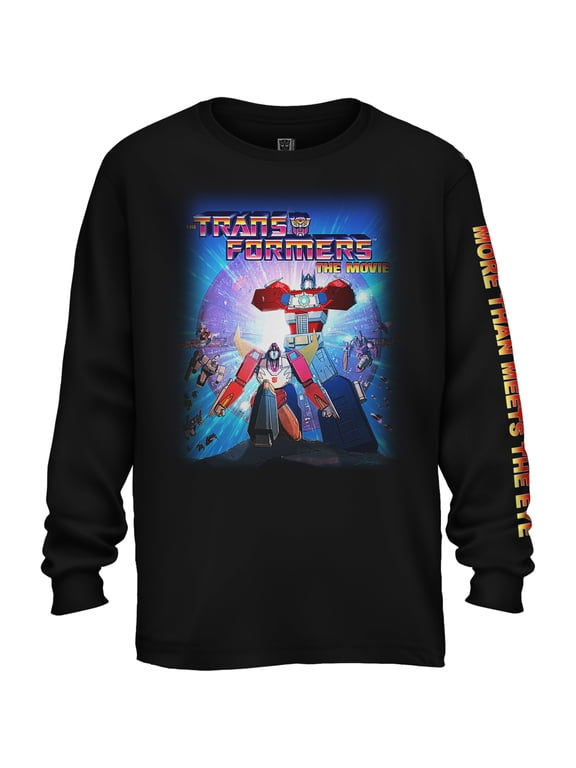 The Movie Anniversary Cover Officially Licensed Long Sleeve Crew Neck Adult T-Shirt, Black, 2XL