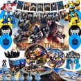 thumbnail image 1 of Transformers Themed Birthday Party Supplies, Transformers Party Decorations Party Tableware Sets - Transformers Birthday Plates, Tablecloths, Banners and Other Party Decorations, 1 of 8