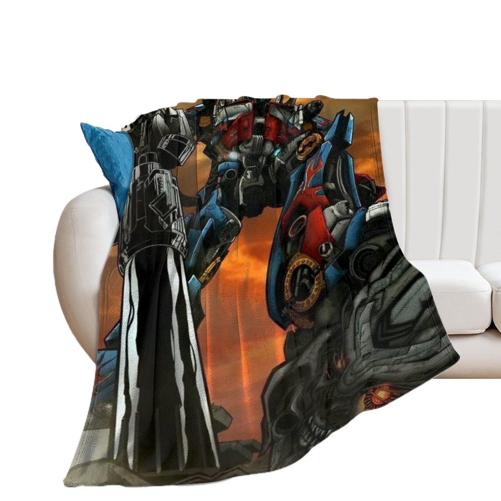 Transformers Throw Blanket Flannel Anime for Girls Boys Men Women