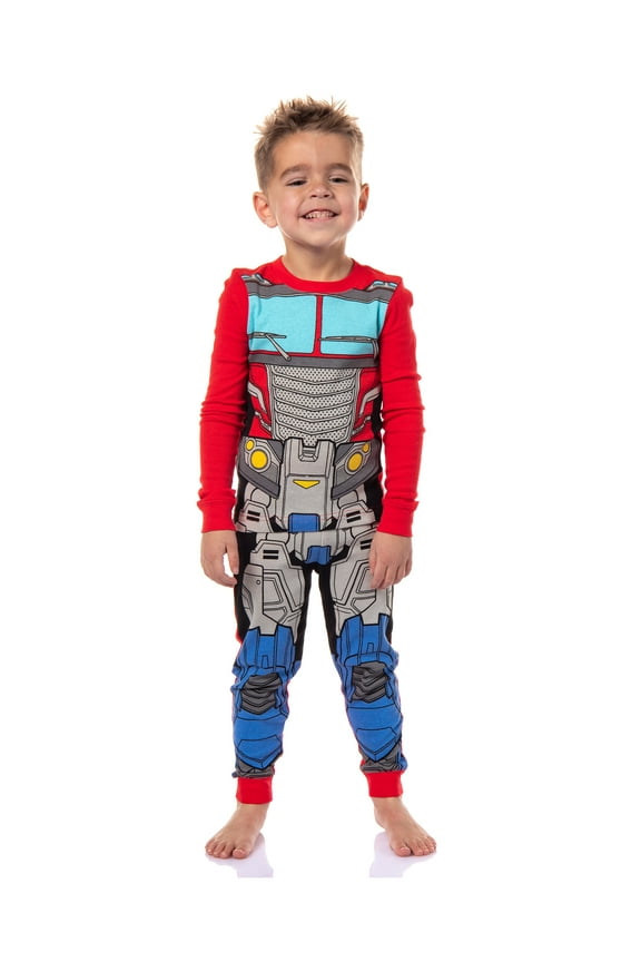 Transformers Toddler Boys' Optimus Prime Character Tight Fit 2 Piece Long Sleeve Pajama Set