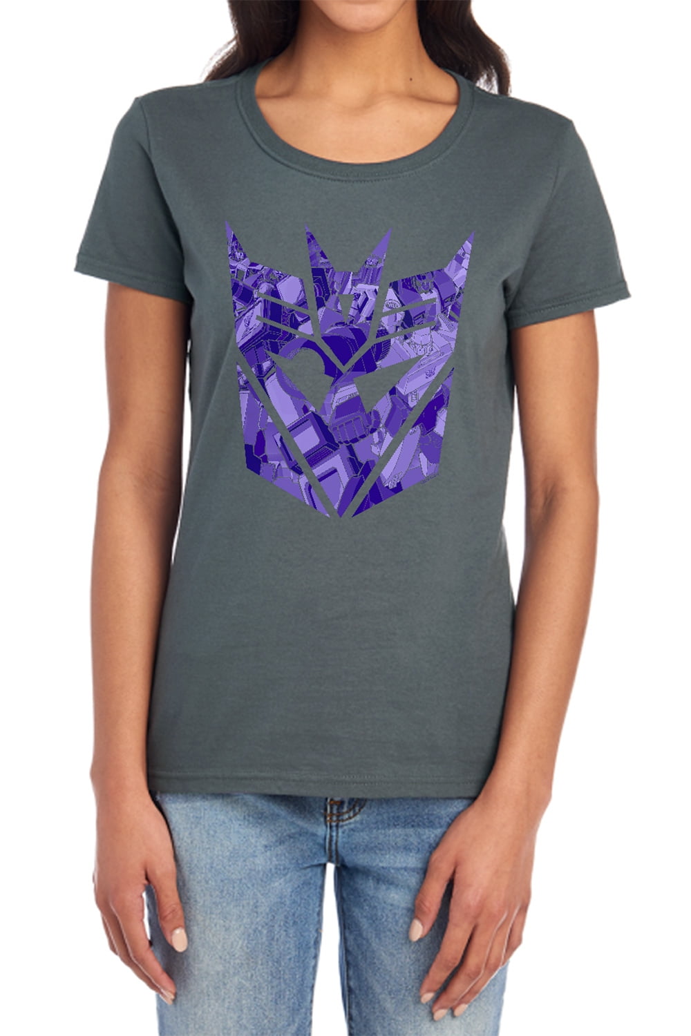 Transformers Tonal Decepticon Women's T Shirt, Charcoal, Medium