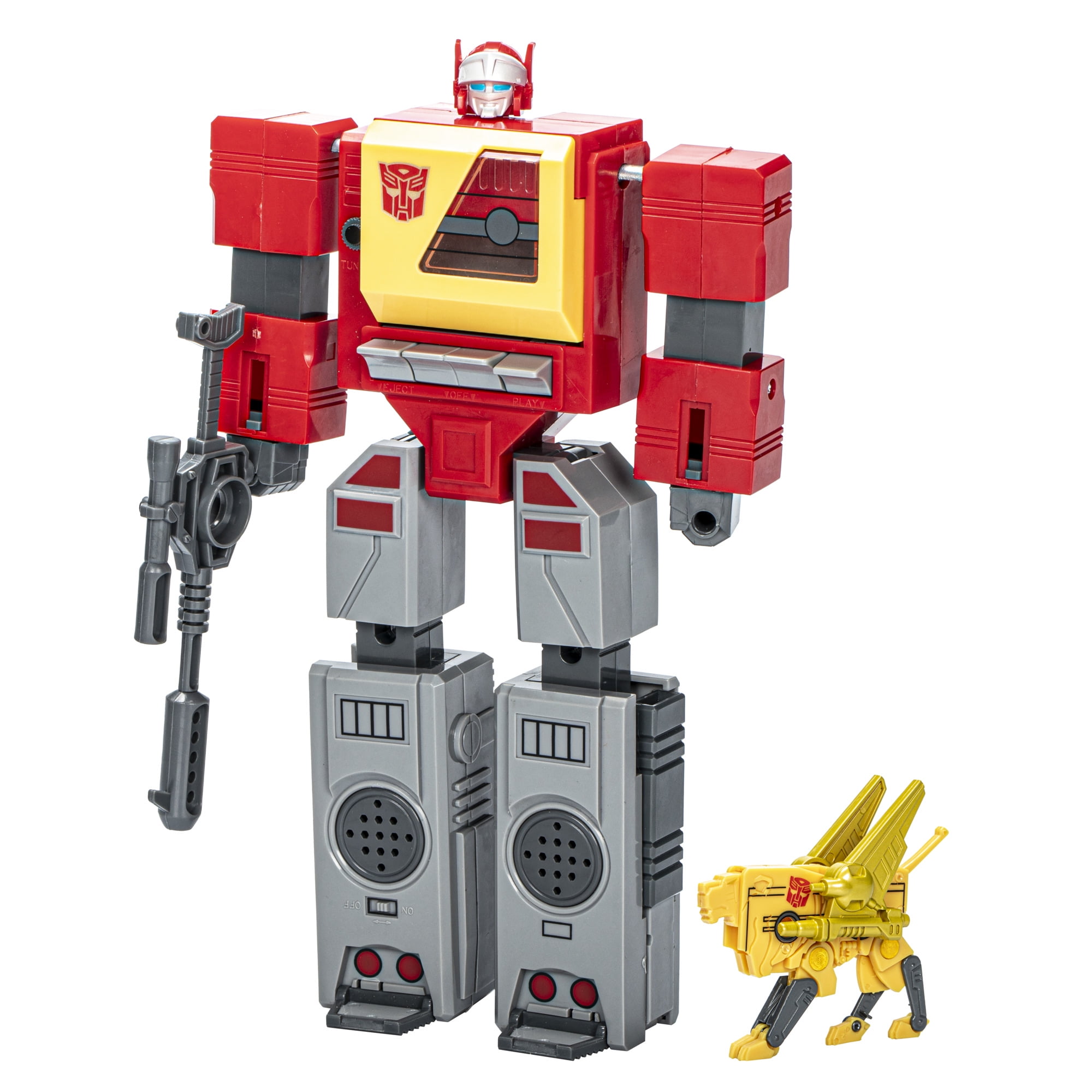 Transformers Toys Retro 40th Anniversary Autobot Blaster & Steeljaw Action Figures