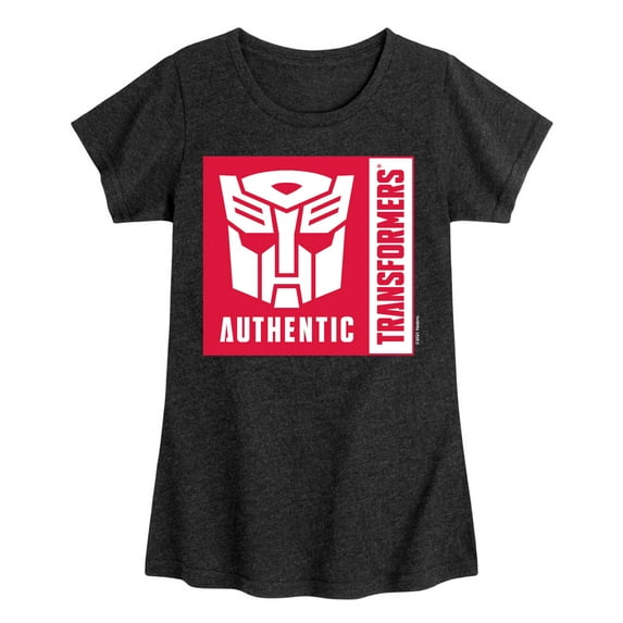 Transformers - Tra Red Logo - Girls Fitted Short Sleeve T-Shirt