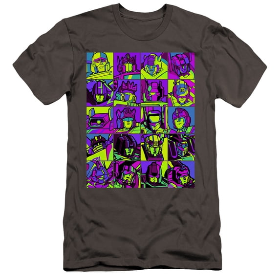 Transformers Transformer Squares HBO S/S Adult 30/1 T-Shirt Charcoal